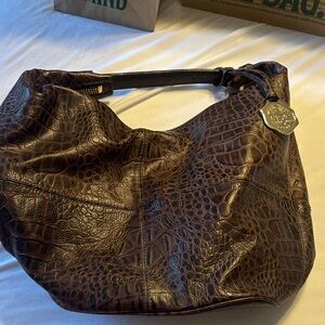 Vince Camuto Elegant Brown Leather Hobo Bag